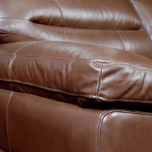 Load image into Gallery viewer, Sunset Trading Jayson 89&quot; Wide Top Grain Leather Sofa | Chestnut Brown