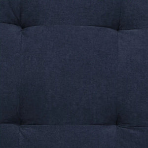 Sunset Trading Pixie 5 Piece Sofa Sectional | Modular Couch | Navy Blue and Cream Fabric