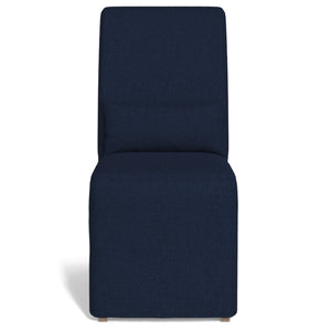 Sunset Trading Newport Slipcovered Dining Chair | Stain Resistant Performance Fabric | Navy Blue