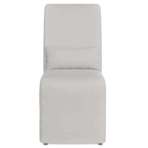 Sunset Trading Newport Slipcovered Dining Chair | Stain Resistant Performance Fabric | White