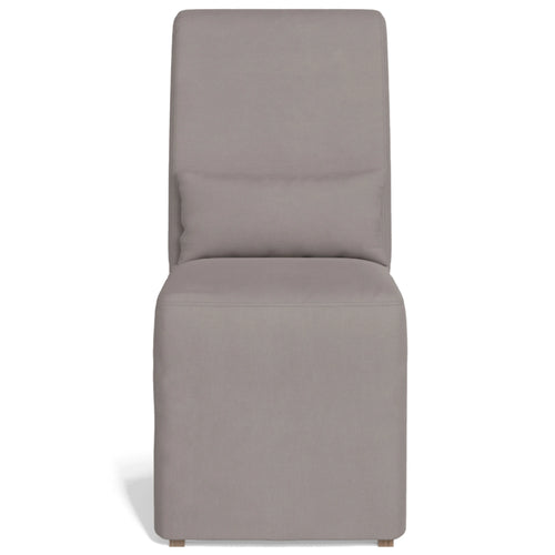 Sunset Trading Newport Slipcovered Dining Chair | Stain Resistant Performance Fabric | Gray