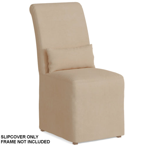 Sunset Trading Newport Slipcover Only for Dining Chair | Stain Resistant Performance Fabric | Tan