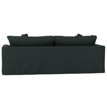 Load image into Gallery viewer, Sunset Trading Newport Slipcover Only for Recessed Fin Arm 94&quot; Sofa | Stain Resistant Performance Fabric | 4 Throw Pillow Covers | Dark Gray