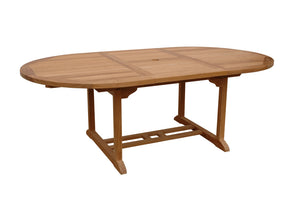 Bahama 87" Oval Extension Table Extra Thick Wood